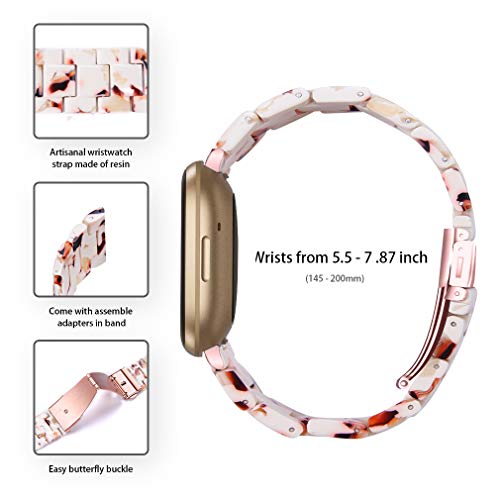 Resin Straps Compatible With Fitbit Versa 4/Sense 2 Bands For Men Women, Adjustable Watch Band Replacement Wristband For Fitbit Versa 4/Sense 2 Smart Watch (Color 9) #TOP3