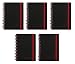 Black n' Red Twin Wire Poly Cover Notebook, 3-5/8" x 5-7/8" Sheet Size, Black/Red, 70 Ruled Sheets, Sold as 5 Pack (F67010)