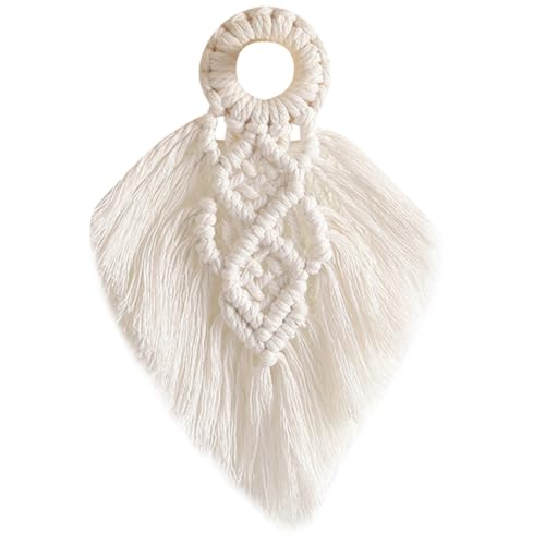 MAGICLULU Macramé Parete Bohemien in Cotone Con Nappa Decorativa Arazzo Intrecciato in Stile Boho Per Decorazione Casa Camera Soggiorno Balcone Naturale e Artigianale