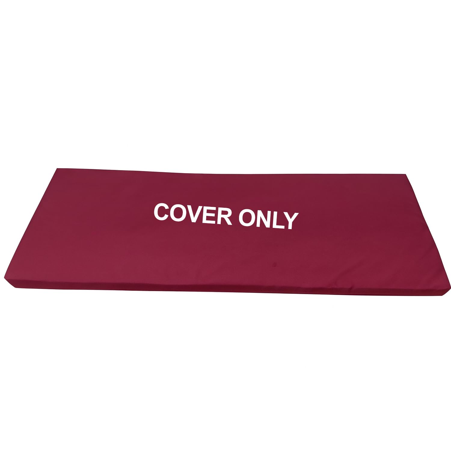 Replacement Cover Only for Rattan Patio Garden Bench Cushions,Water-Resistant Polyester Fabric Indoor/Outdoor Seat Pad's Zip Cover (Foam Not Included) (Burgundy, 128 x 50 x 5cm(50.25x20x2")