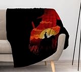 Allenjoy Wild West Odyssey Blanket Gunslinger'S Journey Throw Blankets Couch Bed Living Room Decor Soft Durable Washable 57' X 50' SC00370-004