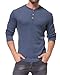 Produktbild HMIYA Dünn Langarmshirt Herren Henley Shirts Longsleeve T-Shirt Weich Atmungsaktiv Tolle Farbe Mit Knopfleiste