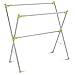 Lwieui Tendedero Estante de Secado Estante de Secado de Acero Inoxidable Tipo X Estante de Secado de Doble balcón telescópico Plegable en el Piso (Color : Verde, Size : 133x135-240cm)