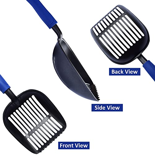 Cat Litter Scoop Alloy Deep Shovel Long Handle Kitty Litter Scoop Poop Sifting Durable Cat Pooper Scooper Heavy Duty Litter Scoop Shovel For Pet Litter Box #TOP4