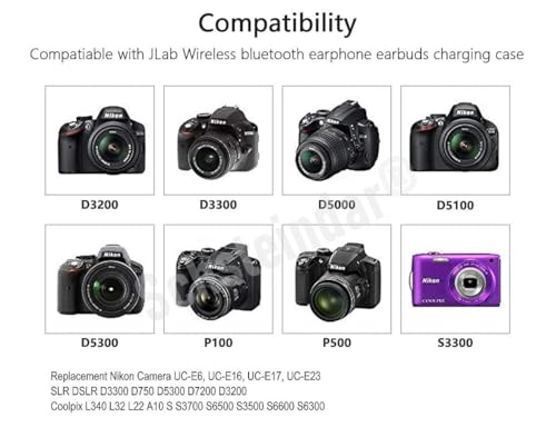 USB Cable Photo Transfer Cord UC-E6, UC-E23, UC-E17 for Nikon Digital SLR DSLR D3300 D750 D5300 D7200 D3200, Coolpix L340 L32 A10 & More (See List of Compatible Models) 1.5 meter Length 3 41 +aMfmr8L