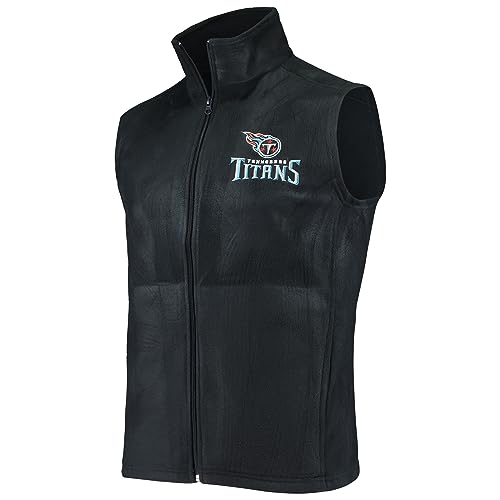 Image of dunbrooke Men's Black Minnesota Vikings Houston Fleece Full-Zip Vest