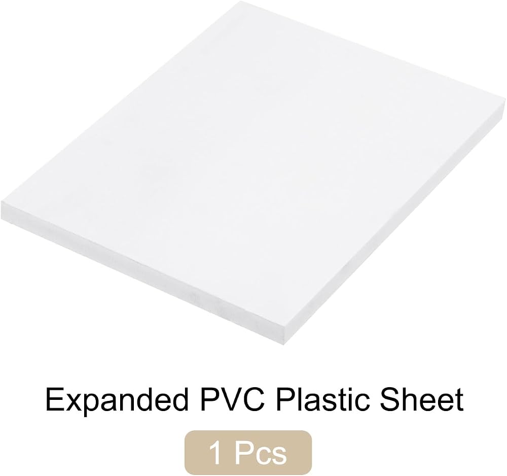 Expanded PVC Plastic Sheet 1/2" Thick, 8.5"x11" Lightweight Rigid Foam Sheet, [for Crafts Signage Displays Digital Screen Printing] - White/ 1 Pcs