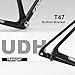 ICAN Graro Carbon Gravel Bike Frameset UCI and UDH Rear Hanger Bottom Bracket T47 49/52/54/56/58cm (Pitch Black, 56cm)