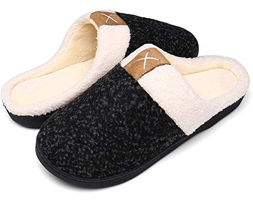 Brfash Sapatilhas de estar por casa homem inverno Memory Foam chinelos suave quente algodão antiderrapante