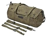 CKYDFE Bolsa Moto Bolsas para Sillín De Motocicleta Bolsa Viaje Universal Lona para Asiento Trasero Vintage Impermeable para Alforja Motor(Military Green)
