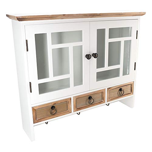 3 Regal, Wandregal Valenzia Landhaus Regal Stil Küchenregal Holz Vintage...