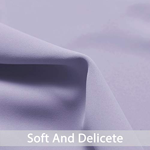 Yakamok Room Darkening Grommet Window Drapes Thermal Insulated Light Blocking Blackout Curtains for Bedroom(52Wx54L,Lilac,2 Panels)