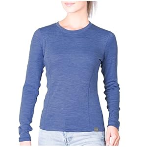 MERIWOOL Womens Base Layer 100% Merino Wool Midweight Long Sleeve Thermal Shirt