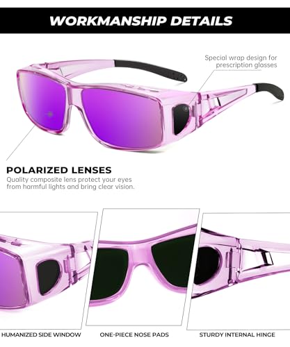 Image of Night Vision Glasses, Fit Over Glasses Mens Womens, Wrap Around Anti Glare HD Night Vision Lens for Night Driving