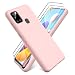 Produktbild Oududianzi - Hülle für Samsung Galaxy A21s + [2 Stück] Panzerglas Display Schutzfolie, Schlank Weich Dünn TPU Case Stoßfest Anti-Scratch Hülle Mit Mikrofaser - Rosa