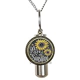 You are My Sunshine URN Cremation URN Necklace,Sunflower URN,Sunflower Jewelry,Minimalist Cremation...