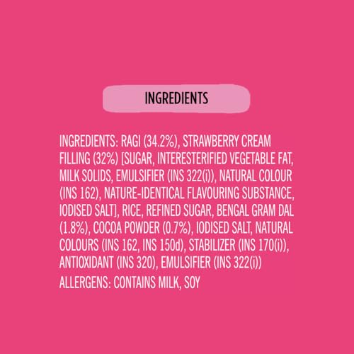 Image of Tata Soulfull Ragi Bites Strawberry Fills, 250g, No Maida, Ragi Calcium, Dal Protein, Breakfast Cereal (Pack of 2)