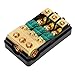 Anl Block, Anl Holder Block, Niiyen Mini Anl Holder 0 2 4 Gauge in 4 6 8 Gauge Out 60 Amp Distribution Block for Car Truck Boat Audio Stereo Amplifier (3 Way)