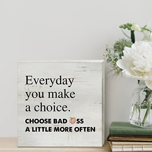 Inspirational-Wooden-Box-Sign-Desk-Decor-Everyday-You-Make-a-Choice-Wood-Block-Plaque-Rustic-Box-Sign-for-Home-Living-Room-Shelf-Table-Decoration-5-X-5-Inch Inspirational Wooden Box Sign Desk Decor Everyday You Make a Choice Wood Block Plaque Rustic Box Sign for Home Living Room Shelf Table Decoration 5 X 5 Inch