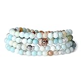 108 6mm Vielfärbige Amazonite, mit einige ShouShan Steine, um die Länge der Kette zu kontrollieren