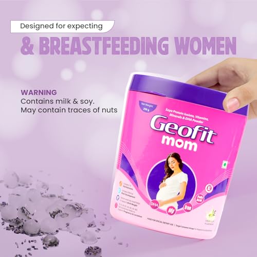 Geofit Nutritional Powder for Pregnant & Lactating Women 250g - Vanilla Flavor | DHA & Vital Nutrients for Healthy Mom & Baby | Supports Digestion & Gut Health | Antioxidant & Maintains Cell Structure & Function | Support Baby’s Birth Weight