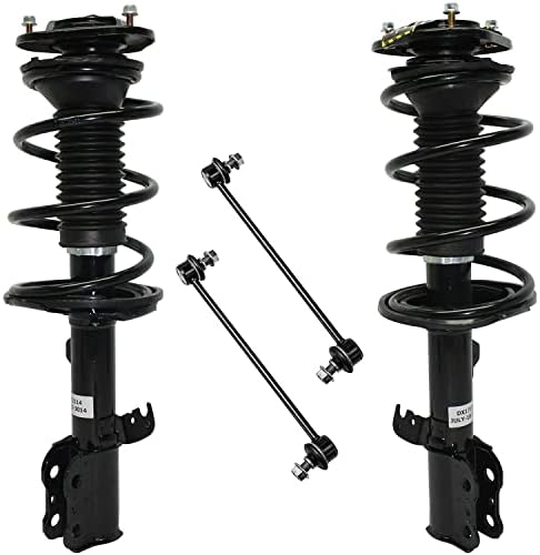 Detroit Axle - Front Struts Sway Bars Replacement for 2003-2008 Toyota Corolla, Coil Spring Assembly - 4pc Suspension Kit