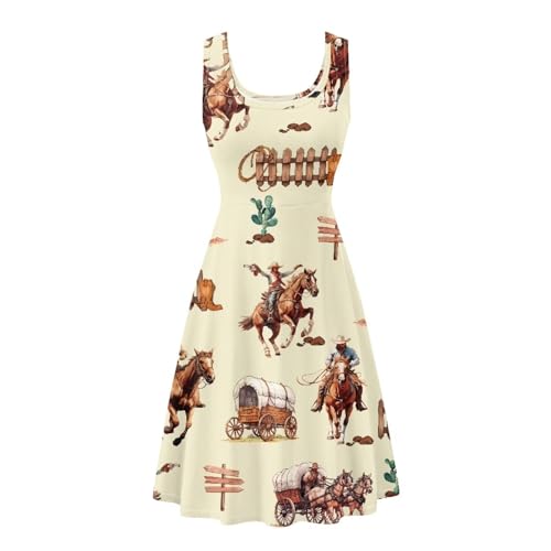 Image of TOADDITDO Womens Summer Sleeveless Tank Dress with 2 Side Pockets XS-4XL Plus Size