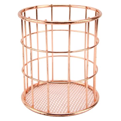 Porta Treco Escorredor Talher Lápis Caneta Pincel Rose Gold