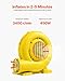 VEVOR Inflatable Blower, 0.5 & 0.6 HP Dual-Power, Electric Air Blower, 380W Bounce House Blowing Pump, 3400RPM Commercial Corded Fan Pump for Castle Water Slides Water Slide Bouncy Castle