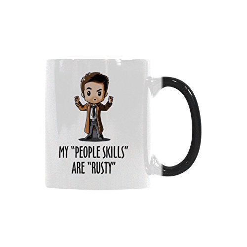 My People Skills Are Rusty Coffee Mugs Heat Sensitive Morph Mug Ceramic Material Color Change Morning Mug 11 Ounces #TOP1