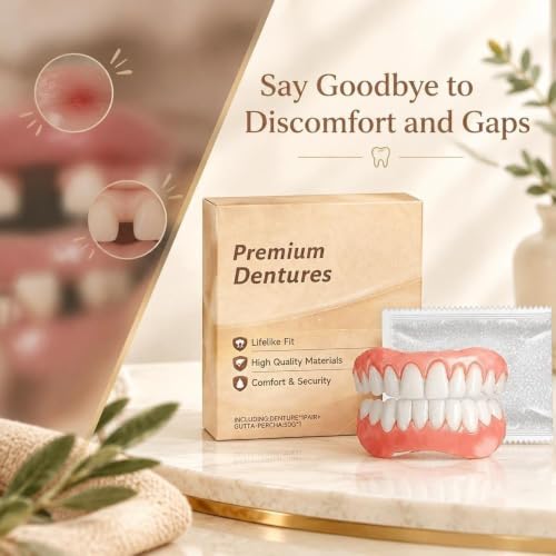Lightweight Comfortable Teeth Veneers Upper Lower Smile Set, Easy To Wear