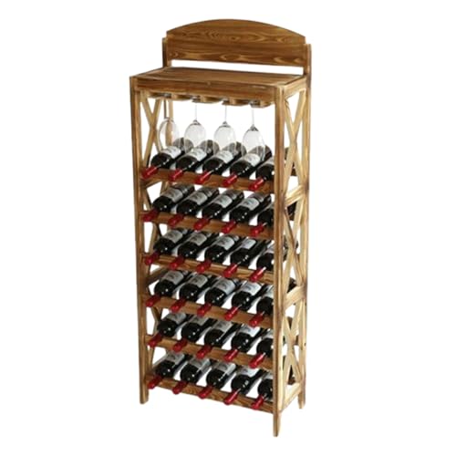 Soporte para botellas de vino de madera 54x26x138 cm