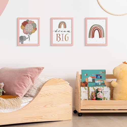 Image of upsimples 8.5 By 11 Picture Frame, Display Pictures 6x8 with Mat or 8.5 x 11 Without, Wall Hanging Photo Frames, Pink, 1 Pack