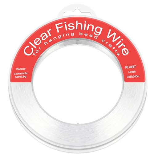 KLASIT Fishing Line 788FT, Invisible Monofilament Fishing Wire,Supports 43 Pounds