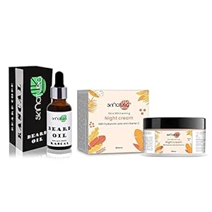 Skinatura Beard Mustache Growth Oil (Code: Rascal)-30Ml & Skin Whitening Night Cream-50Gm Combo Pack