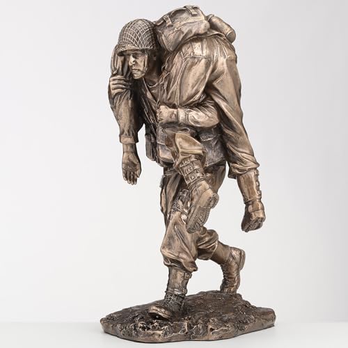 Escultura de Soldado en Bronce y Resina 24 cm miniatura 3