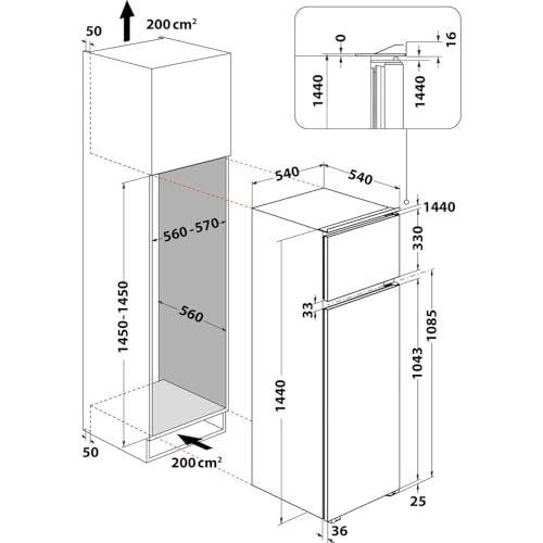 Réfrigérateur encastrable Indesit IN D 2040 E - vue 9