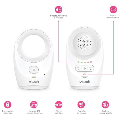 Babyphone audio numérique VTech DM1111 écoute-bébé haute définition DECT - 2