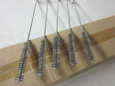 ~ 24~16" L STEEL WIRE ROUND TUBE CLEANING BRUSHES 5/8" BRUSH 4 BOTTLE GUN PIPE
