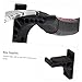 GOOHOCHY 1pair Recurve Bow Rack Adhesive Mounting Bow Bracket for Easy Installation and Removable Use Black Lightweight Design Included