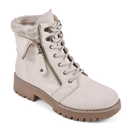 CLIFFS BY WHITE MOUNTAIN Shoes Mandy Women's Casual Lace-up Ankle Boot, Winter Wht, 8 M