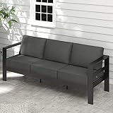 Betterhood Outdoor Aluminum Patio Furniture Set, Modern Outdoor Sectional with 5" Cushion & Wide Arm