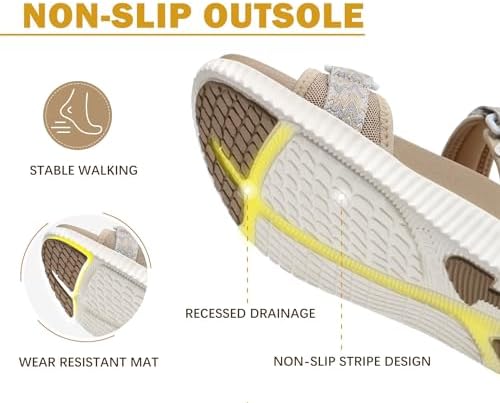 Kuailu Womens Sport Sandal Plantar Fasciitis Arch Support