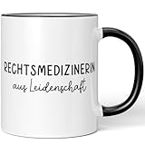 JUNIWORDS Tasse, Rechtsmedizinerin aus Leidenschaft, Schwarz (6657065)
