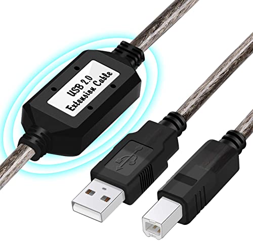 GGMTY USB 2.0 Printer Cable 100ft, USB A-Male to B-Male High Speed Printer/Scanner/Repeater Cable for HP, Canon, Lexmark, Epson, Dell, Samsung etc