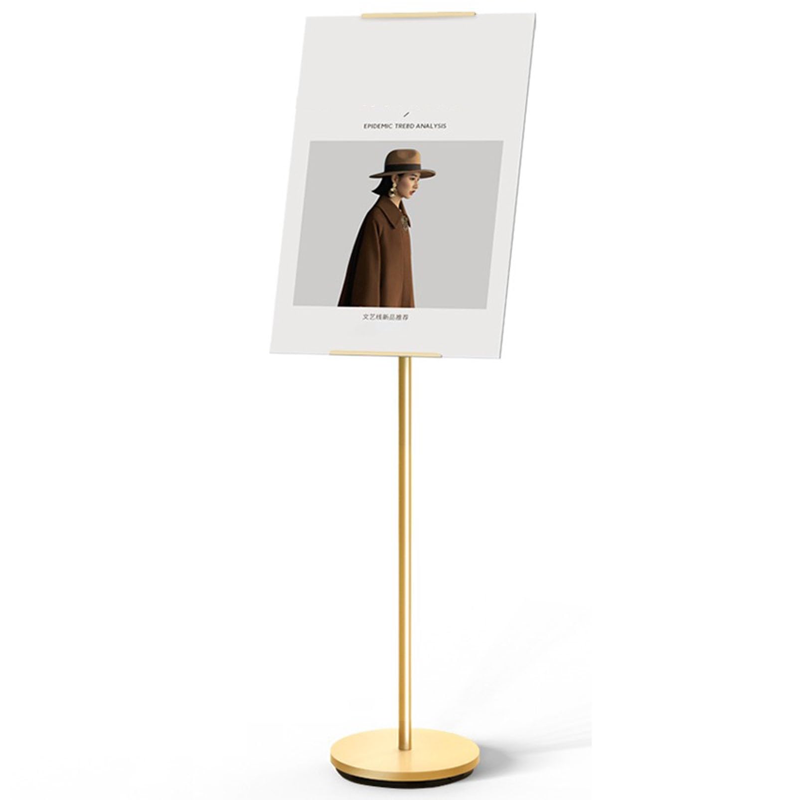 Soporte de metal para carteles, soporte ajustable resistente para carteles y pancartas, ideal para bodas, restaurantes y exhibiciones de negocios