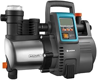 Gardena automatyczny hydrofor Premium 6000/6E LCD inox: pompa hydroforowa o wydajności 6000 l/h, z silnikiem 1300 W, z wyświetlaczem LCD, obudową pompy z nierdzewnej stali szlachetnej (1760-20)