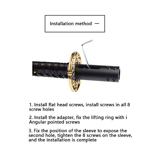 Wenjtp Katana Automatic Shift Knob For Lock/Button Automatic Transmission,Individuality Samurai Sword Gear Shifter Black + Black（10Cm） #TOP4