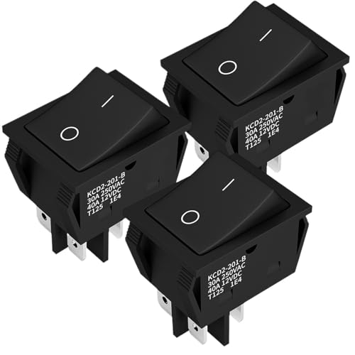 Interrupteur à bascule 30A 250V bipolaire KCD2, bouton 4 broches pour appareil T125