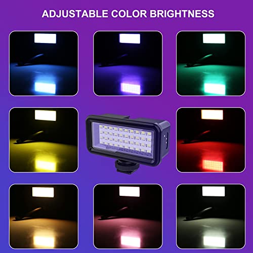 Camnoon Pu631B Waterproof Fill Light Led Diving Light 6000K-6500K Color Temperature Ipx8 Underwater 40M Built-In Battery With 8Pcs Color Filters For Underwater Photography Video #TOP2